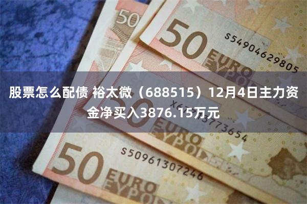 股票怎么配债 裕太微（688515）12月4日主力资金净买入3876.15万元