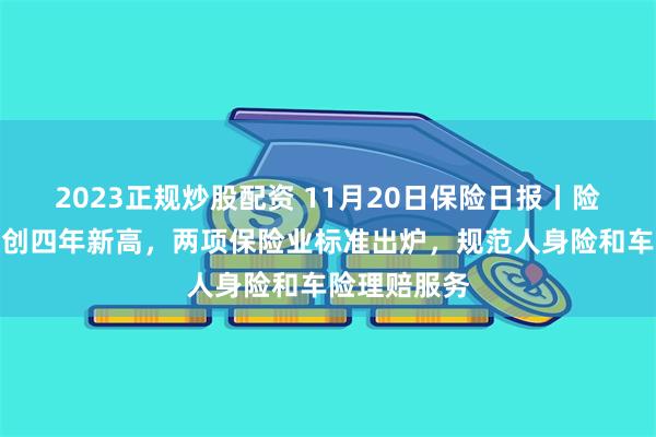 2023正规炒股配资 11月20日保险日报丨险资举牌次数创四年新高，两项保险业标准出炉，规范人身险和车险理赔服务